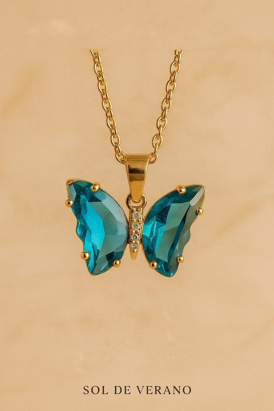 Collar Mariposa Azul