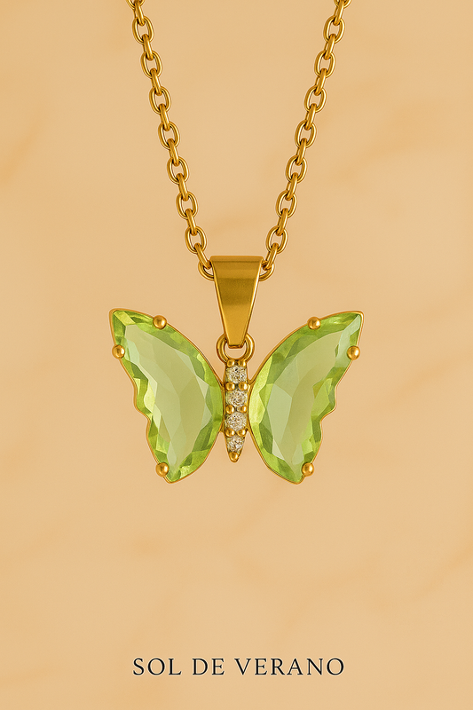 Collar Mariposa Verde