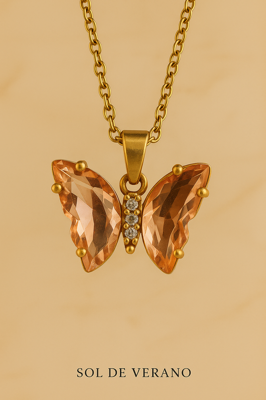 Collar Mariposa Rosa