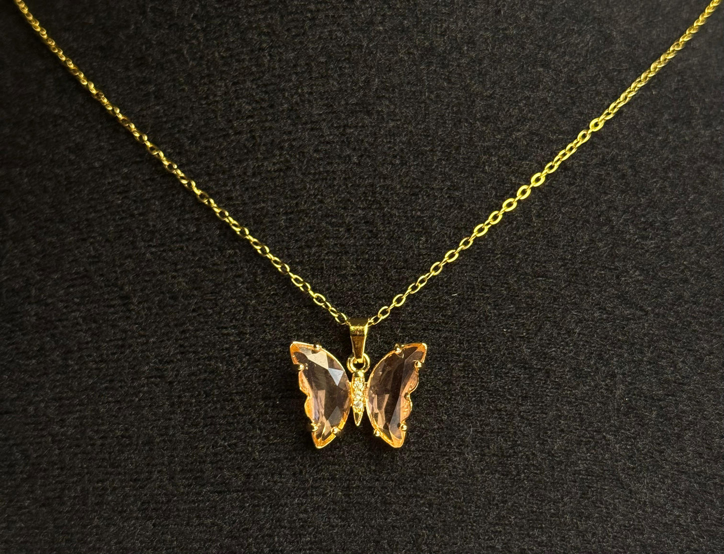 Collar Mariposa Rosa