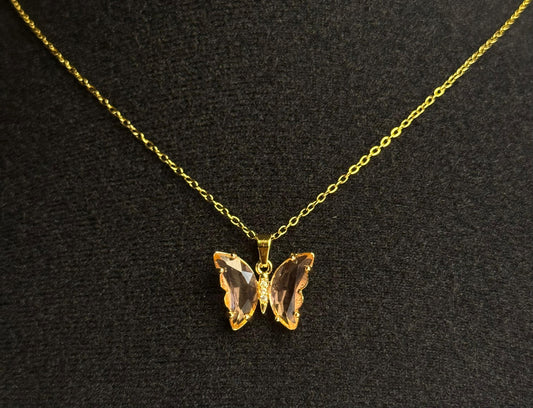 Collar Mariposa Rosa
